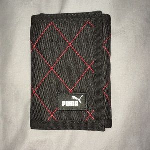 Puma Red and Black Canvas Wallet